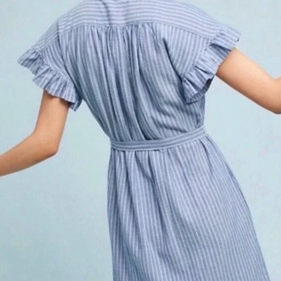 Isabelle Sinclair for Anthropologie flutter sleeve striped dress - Picture 3 of 5
